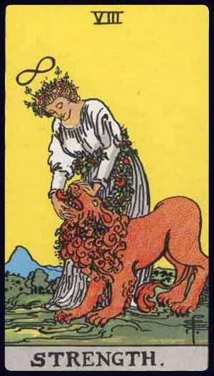 Strength Tarot Card Meaning: Inner Courage & Self-Mastery (VIII)