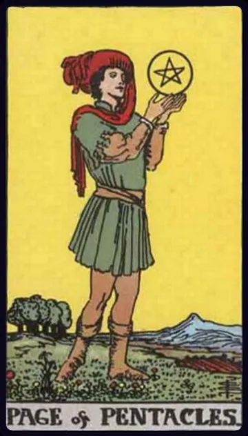 Explore the Page of Pentacles Tarot card. Learn how this grounded card represents new opportunities, practical learning, financial beginnings, and a diligent approach in your readings.
